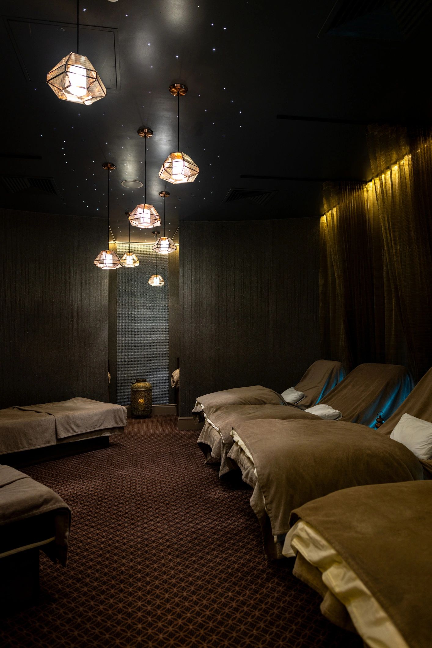 Water beds at a relaxation spa experience